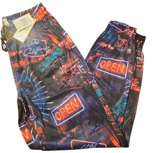 Fresh Prints Of Bel-Air Joggers Men's Medium Neon Casino Hotel California